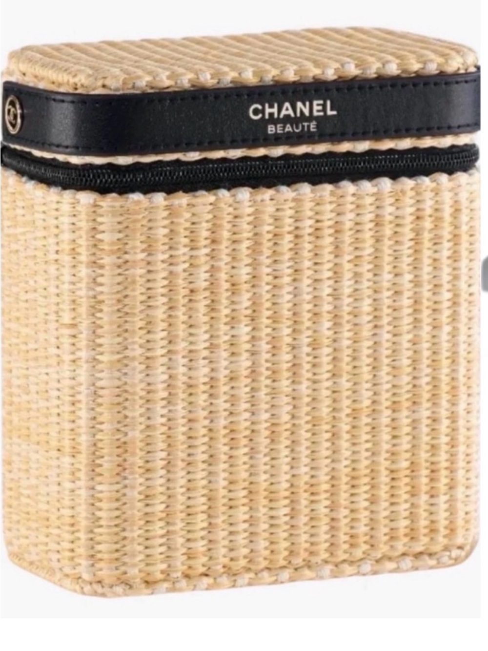 CHANEL Beauté Woven Vanity Case - Natural and Black
